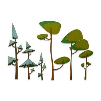 Sizzix Thinlits Die Set - Funky Trees